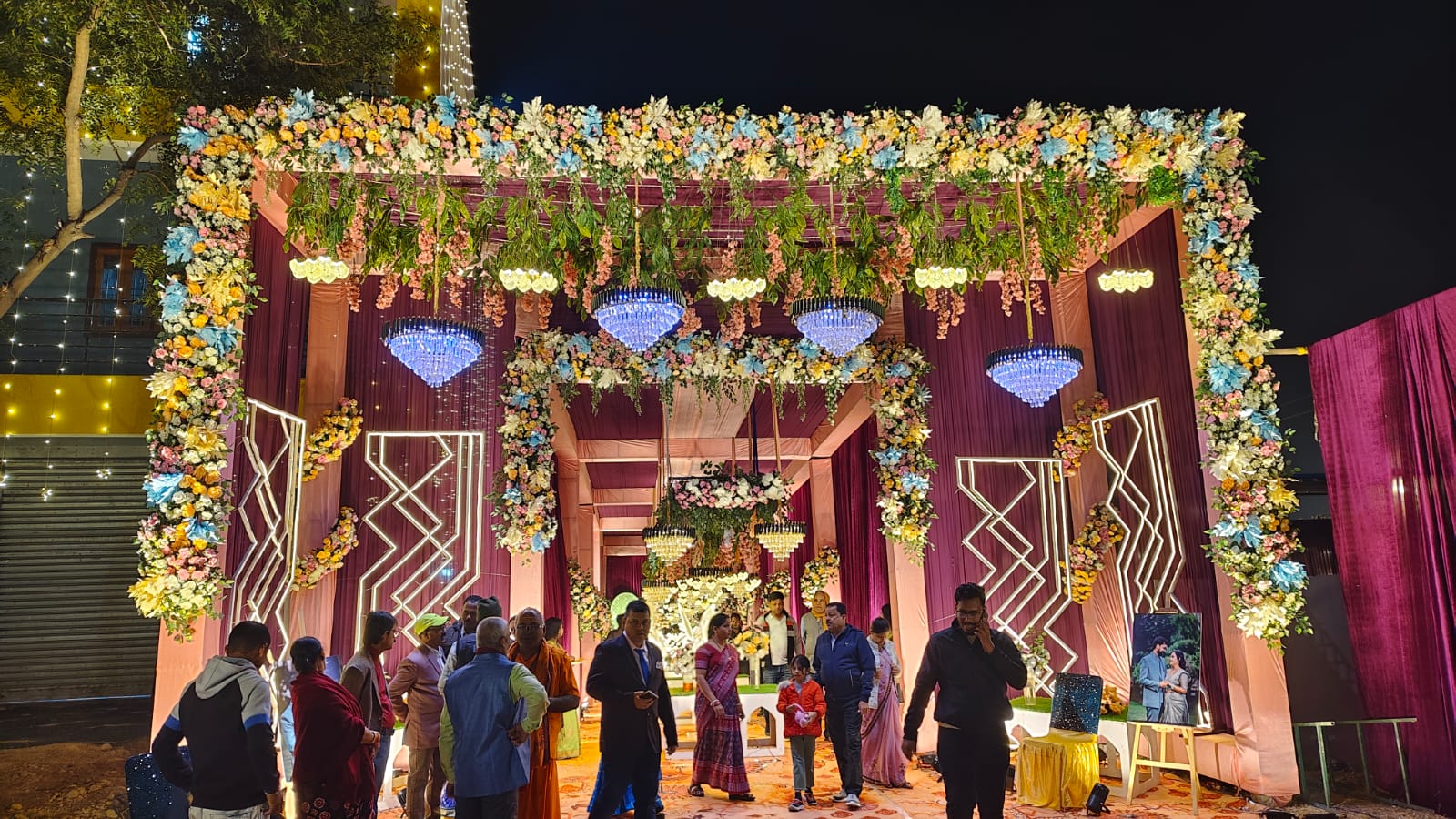 Elegant wedding hall interior